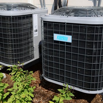 heat pumps outside a house